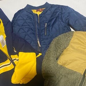 Eddie Bauer Kids Navy and Yellow Puffer Jacket
